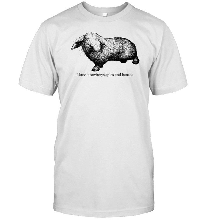 I Love Strawberys Aples And Banaas T-Shirt, Hoodie, Tank Top, Sweater And Long Sleeve T-Shirt-Unisex