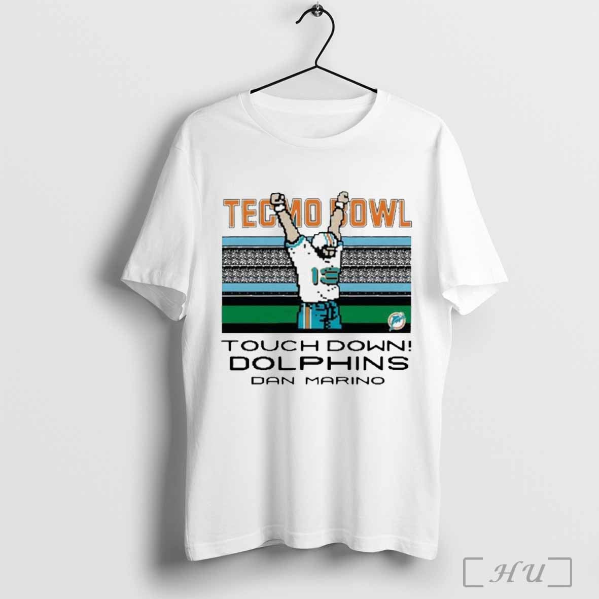 Tecmo Bowl Touch Down Dolphins Dan Marino New T-Shirt-Unisex T-Shirt
