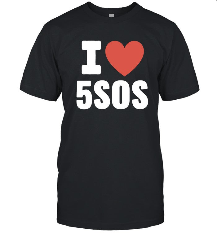 I Love 5SOS Holiday Black Tee