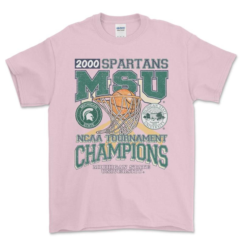 2000 Michigan State Spartans T-Shirt, graphic vintage sports tees for men