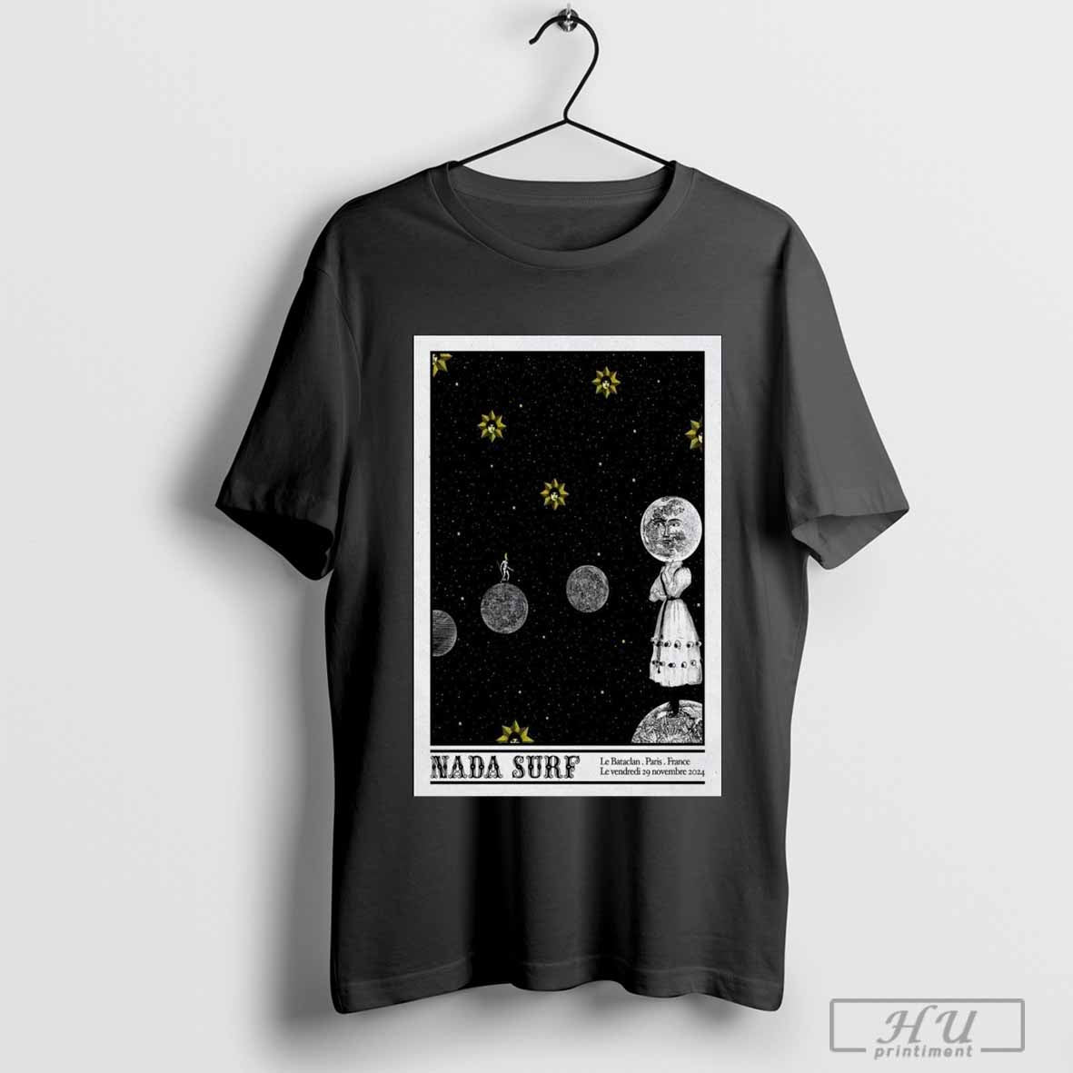 Poster Nada Surf Bataclan in Paris France Nov 29-2024 Tour T-shirt