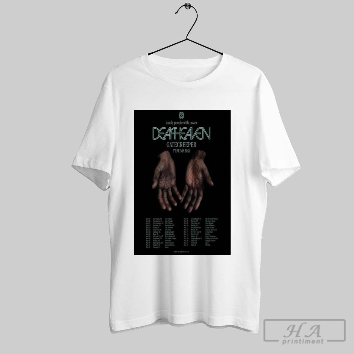 Poster Lonely People With Power Deafheaven Apr May 2025 Gatecreeper Trauma Ray T Shirt