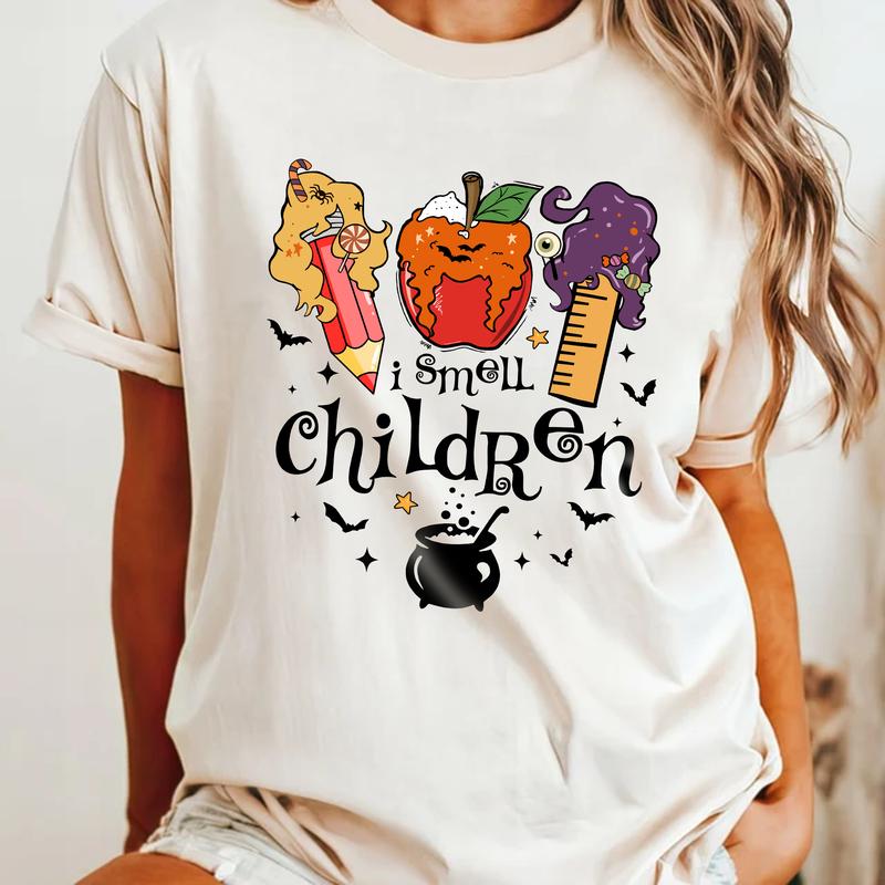 I Smell Children Halloween Teacher Shirt, Funny Teacher Shirt, Fall Teacher Shirt, Witchy Teacher Shirt, Trick Or Teach, Spooky Teacher