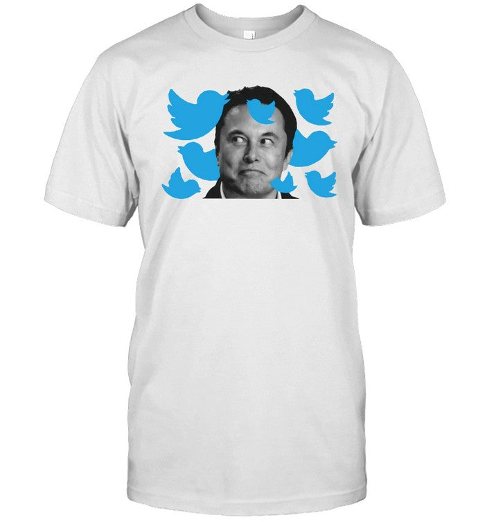 Elon Musk Twitter Birds Funny Elon Musk Twitter Birds Tee