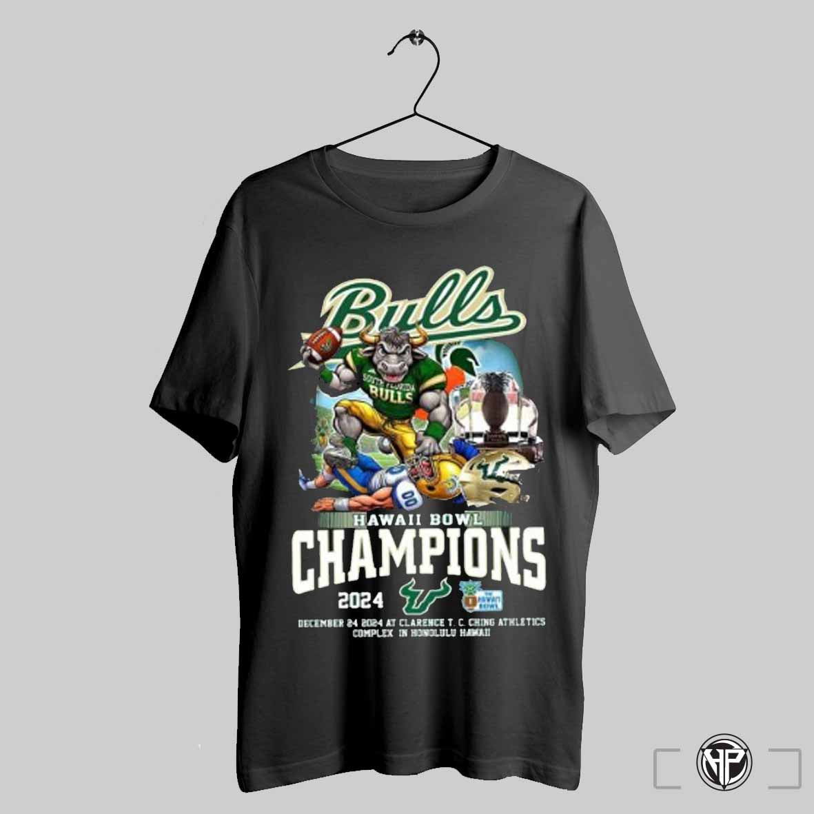 South Florida Bulls Hawaii Bowl Champions 2024 Mascot T Shirt Trendy Sweatshirt