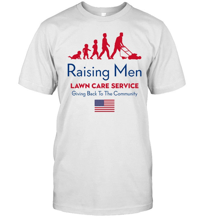 Raising Men Lawn Care Service Giving Back To The Community Usa Flag