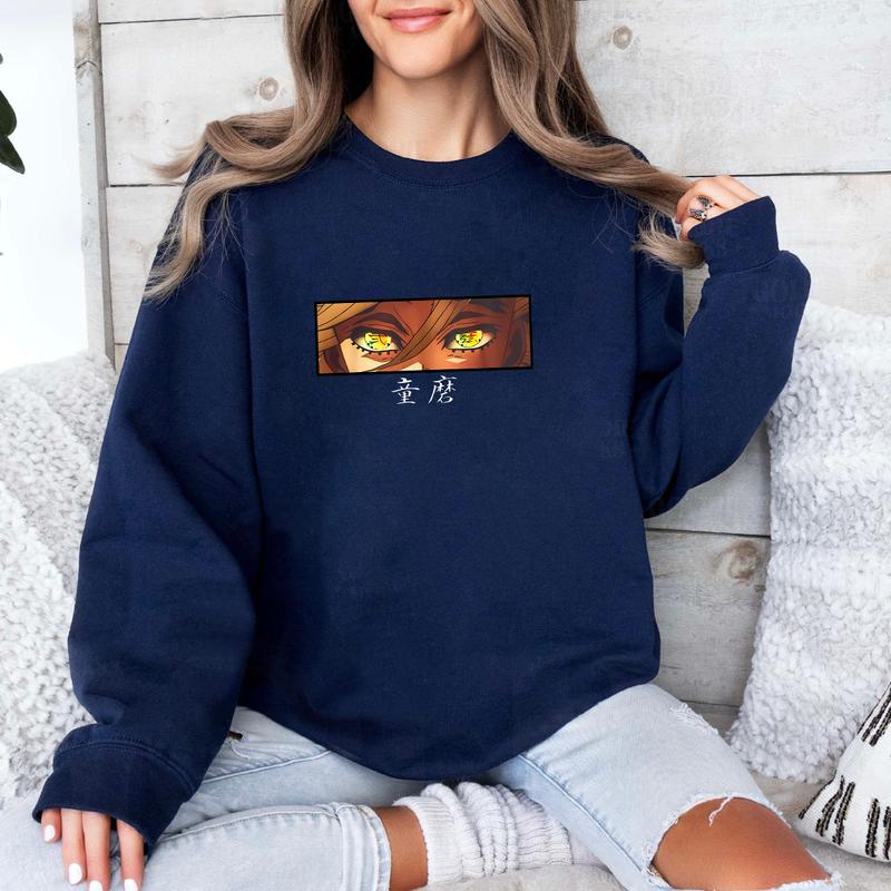 Doma eyes Upper Moon Rank Two Sweatshirt, Demon Slayer Shirt, Kimetsu no Yaiba Shirt, Anime sweatshirt hoodie, Anime lover t-shirt Menswear