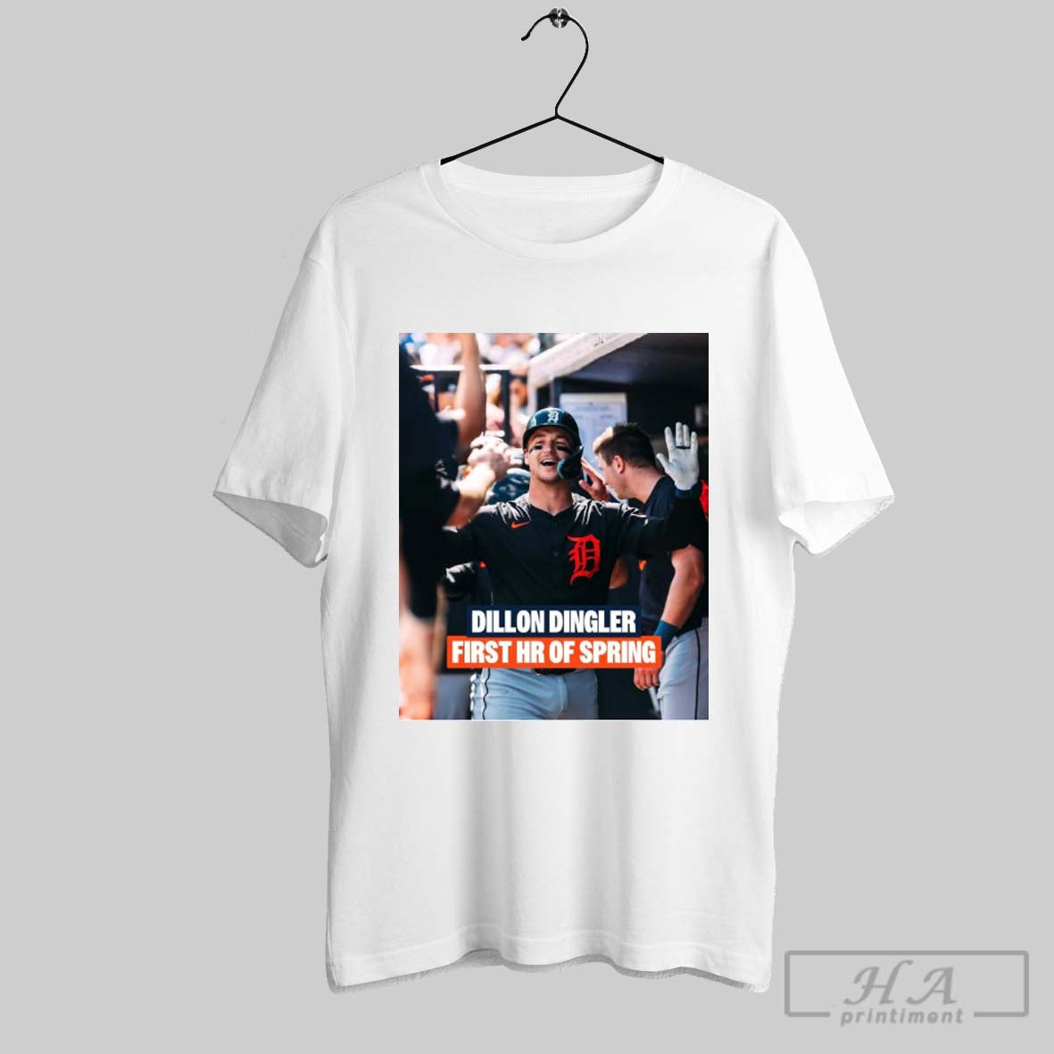 Poster Detroit Tigers Baseball Mlb First Homer Of Spring Belongs To Dillon Dingler 2025 T Shirt