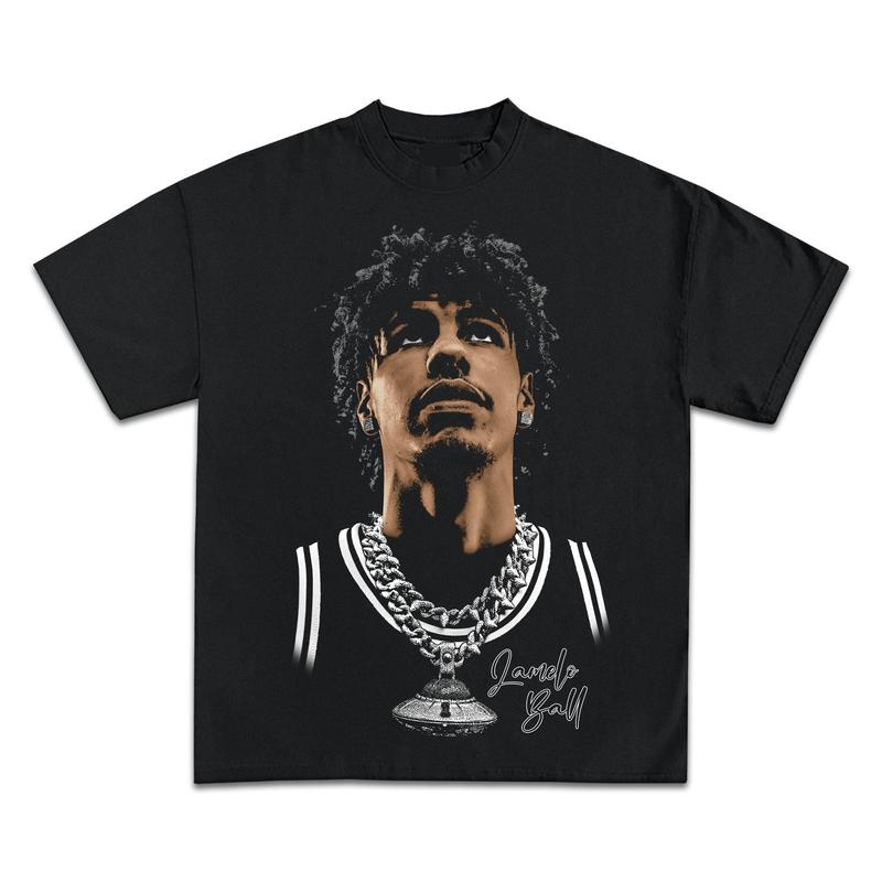 LaMelo Ball Graphic Bootleg T-Shirt Streetwear Top Crewneck