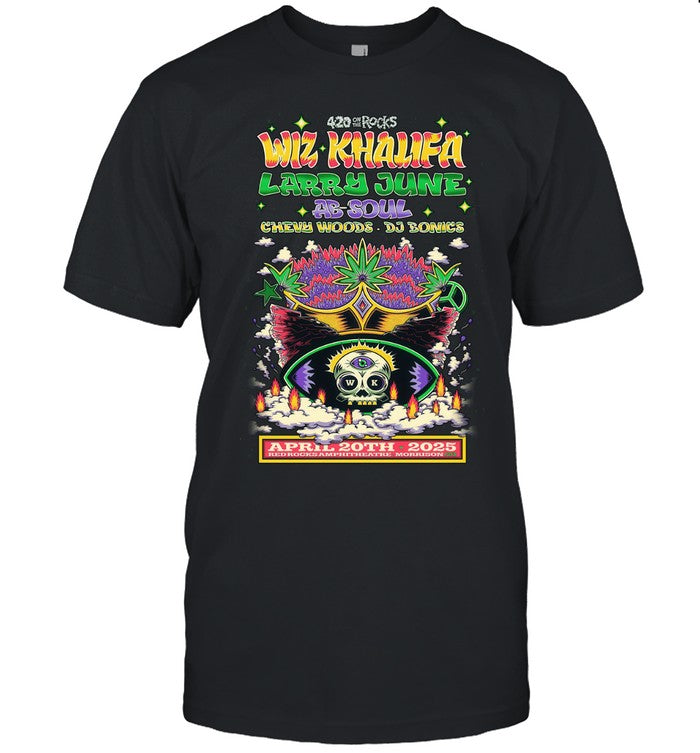 Limited 420 On The Rocks Wiz Khalifa April 20, 2025 Red Rocks Park and Amphitheatre Shirt