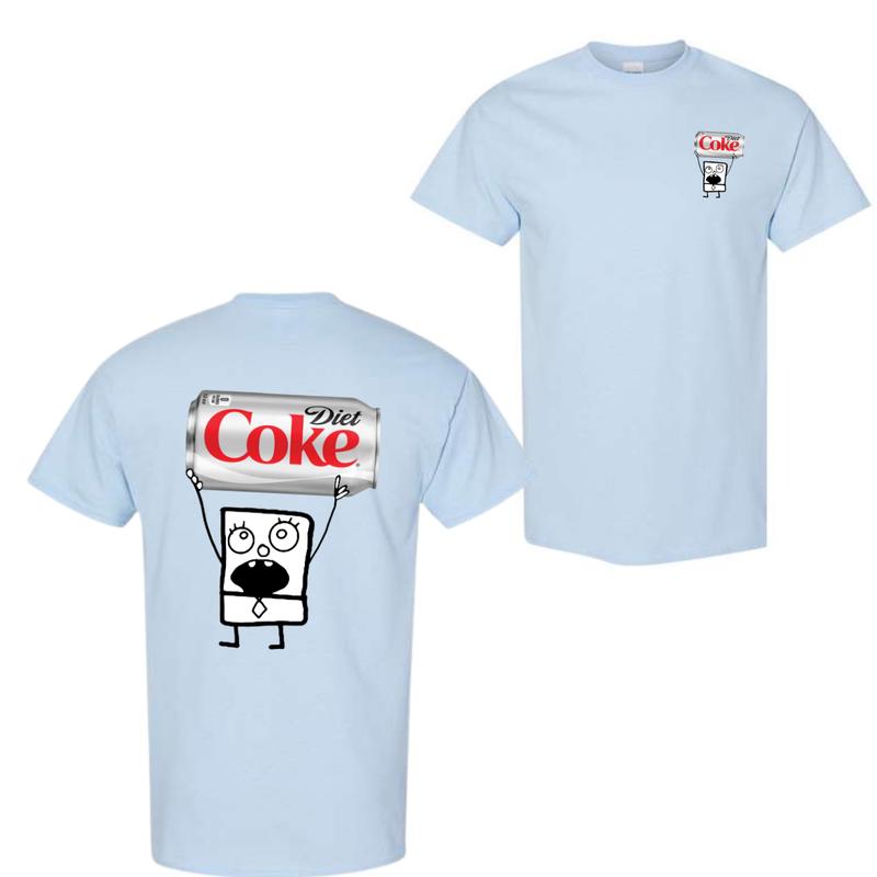 Doodlebob Diet Coke Tee 2 Sided T-Shirt, Funny Drinking T-Shirt, Trendy T-Shirt For Men For Women