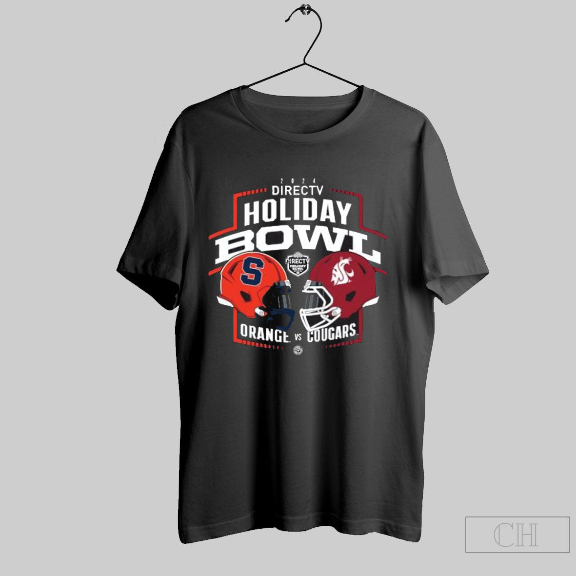 Syracuse Orange Vs Washington State Cougars 2024 Directv Holiday Bowl Head To Head Helmet T Shirt