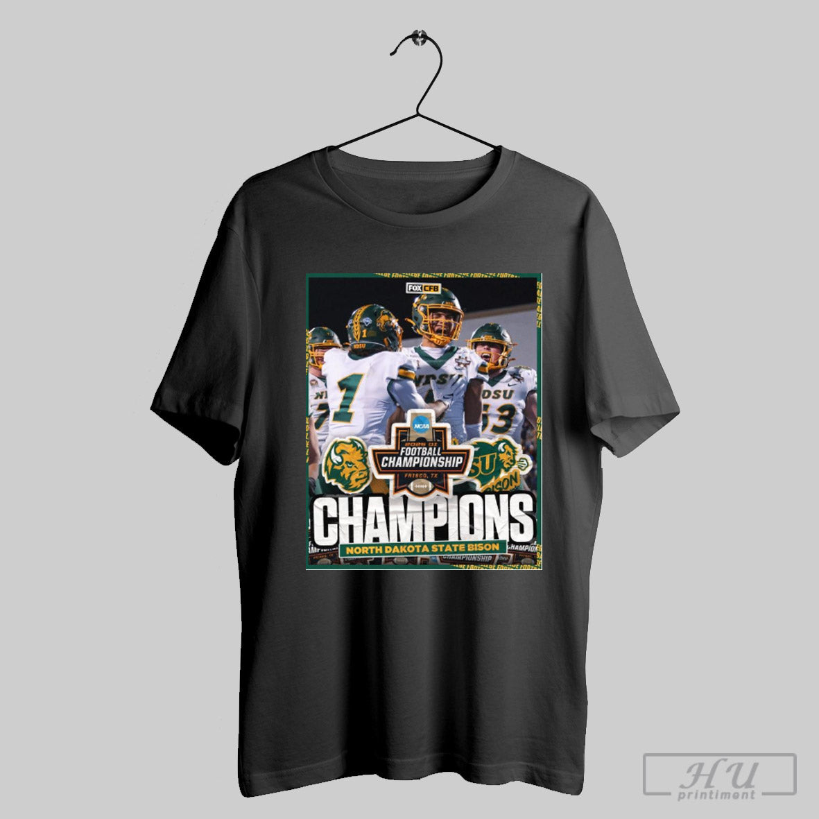 Poster North Dakota Takes Down Montana State Wins Its 10th National Title 2025 Di Football Championship T Shirt