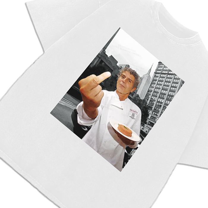 Anthony Bourdain T Shirt Parts Unknown Foodie Fan Shirt Graphic Tee Tribute Crewneck Cotton Menswear T-Shirt