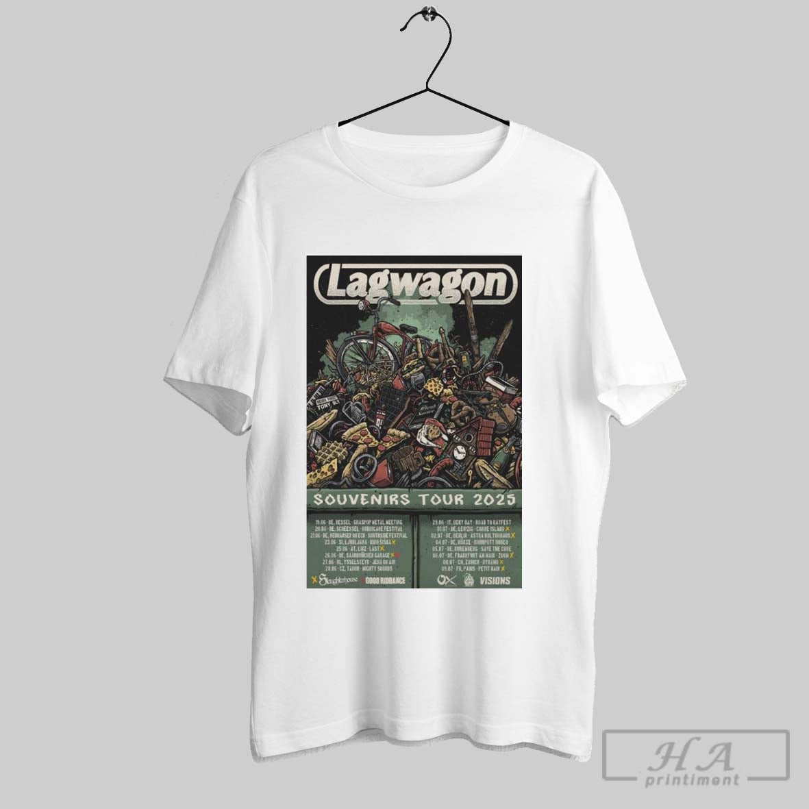 Poster Lagwagon Souvenirs Tour 2025 Shows 19 06 Be Dessel Graspop Metal Meeting T Shirt