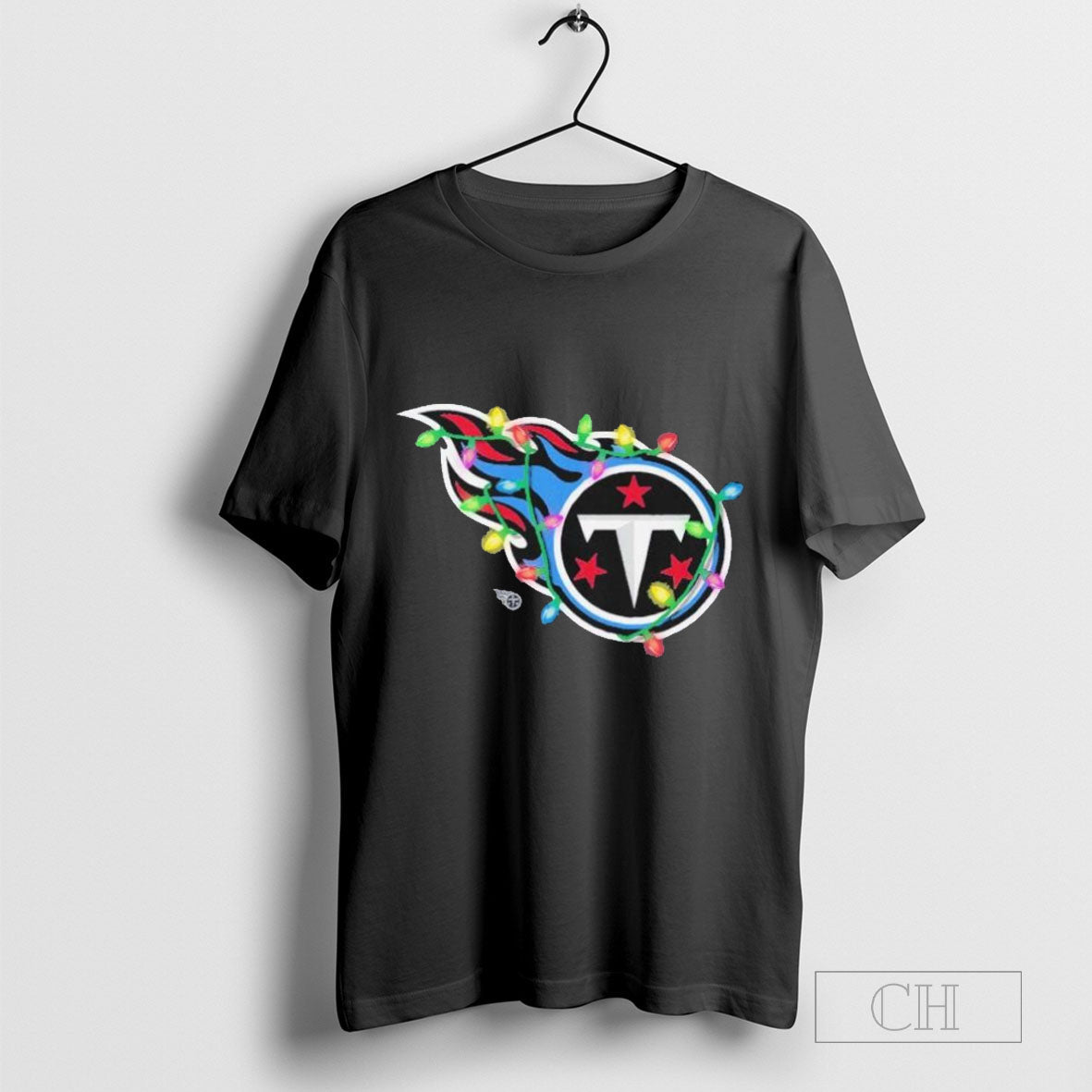 Tennessee Titans Logo Christmas Holiday Lights T-Shirt
