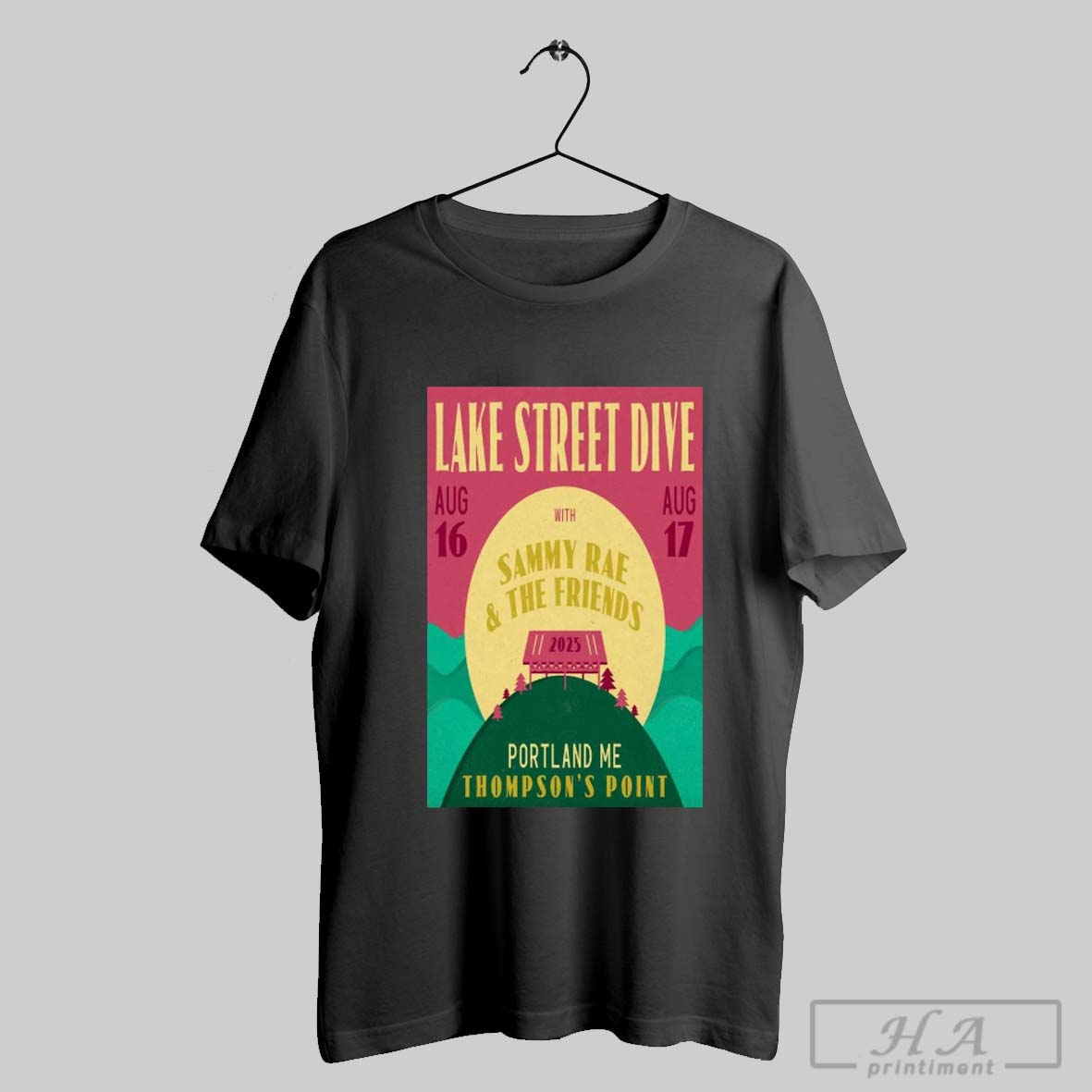 Poster Lake Street Dive Thompsons Point In Portland Me With Aug 17 Sammy Rae And The Friends Aug 16 17 2025 T Shirt