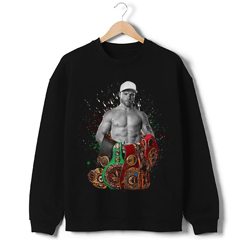 Canelo Alvarez Undisputed Champ Mexico Goat Saul Alvarez Boxing Vintage Style Graphic Design T-Shirt Crewneck Cotton
