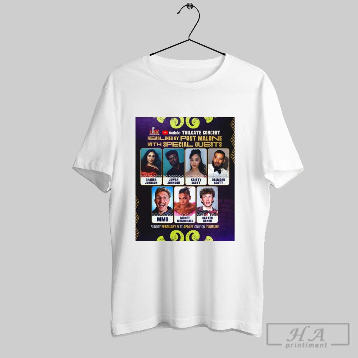 Super Bowl Lix Youtube Tailgate Concert Chanen Johnson Juwan Scott Desmond Scott Feb 9 2025 Poster T Shirt