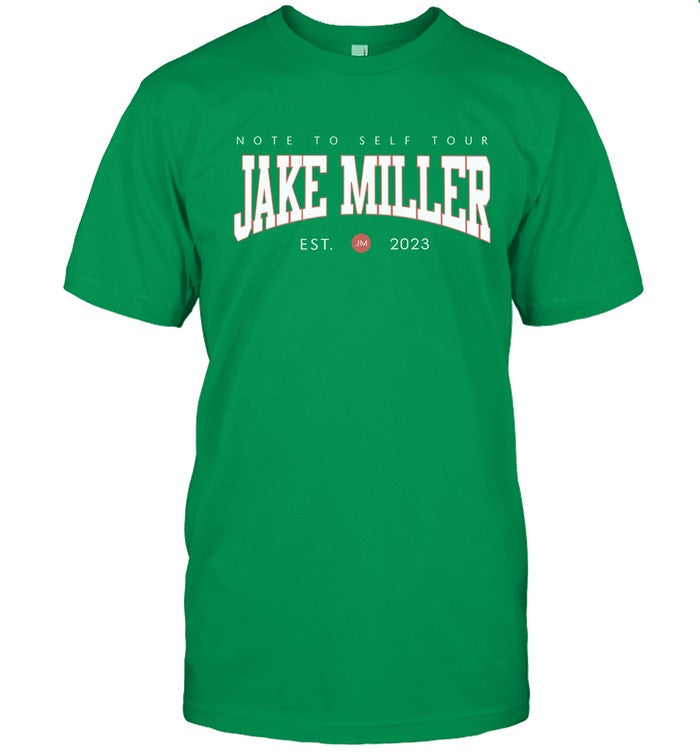 Note To Self Tour 2023 Jake Miller Tee