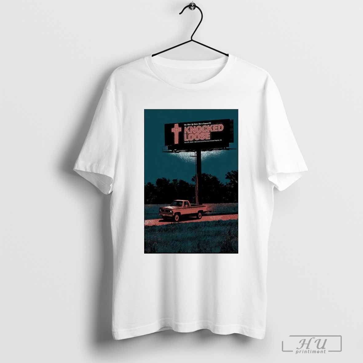 Poster Knocked Loose November 7 2024 Grand Rapids MI Tour T-shirt