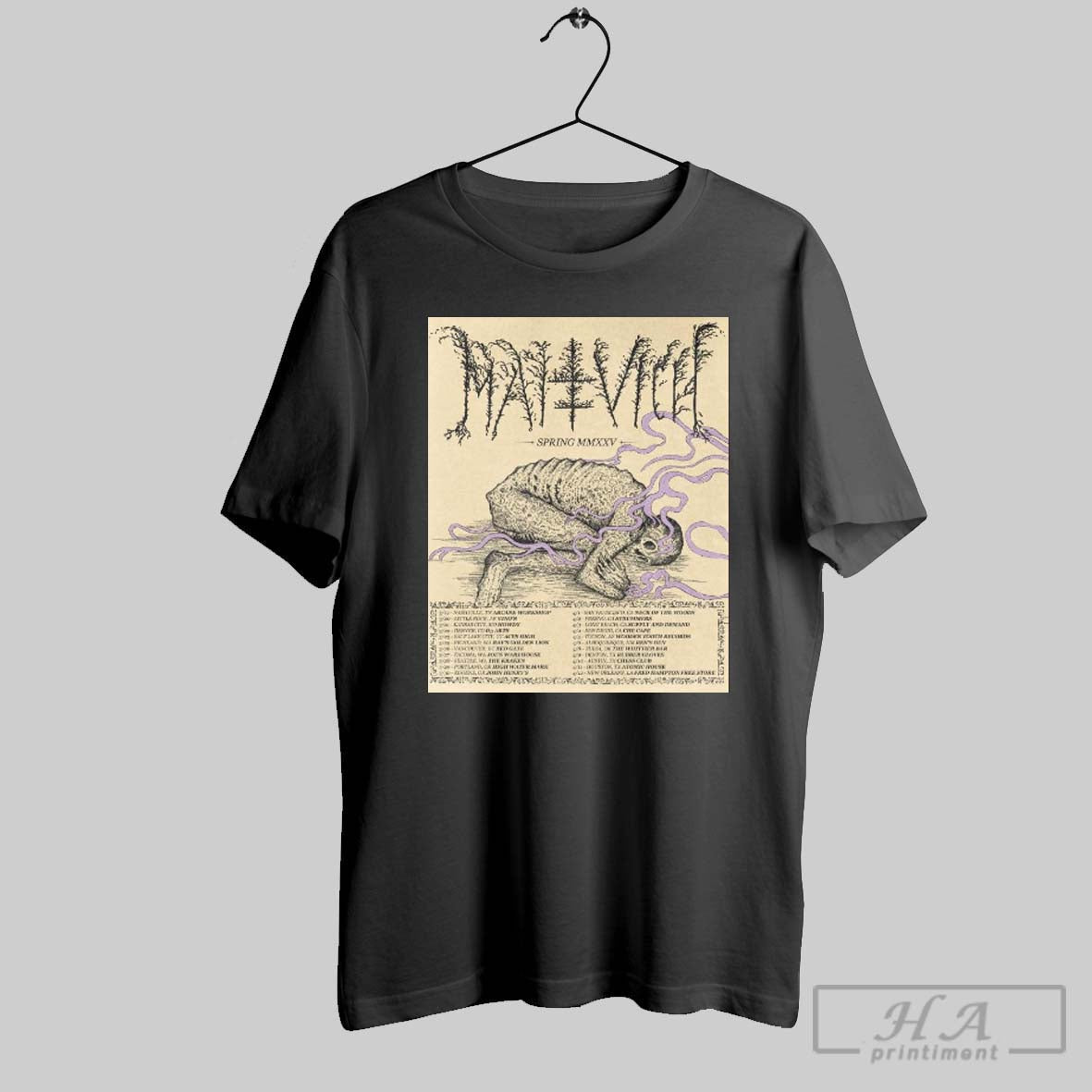 Poster Spring Tour 2025 Malevich 3 19 Nashville Tn Arcane Workshop 3 20 Little Rock Ar Vinos T Shirt