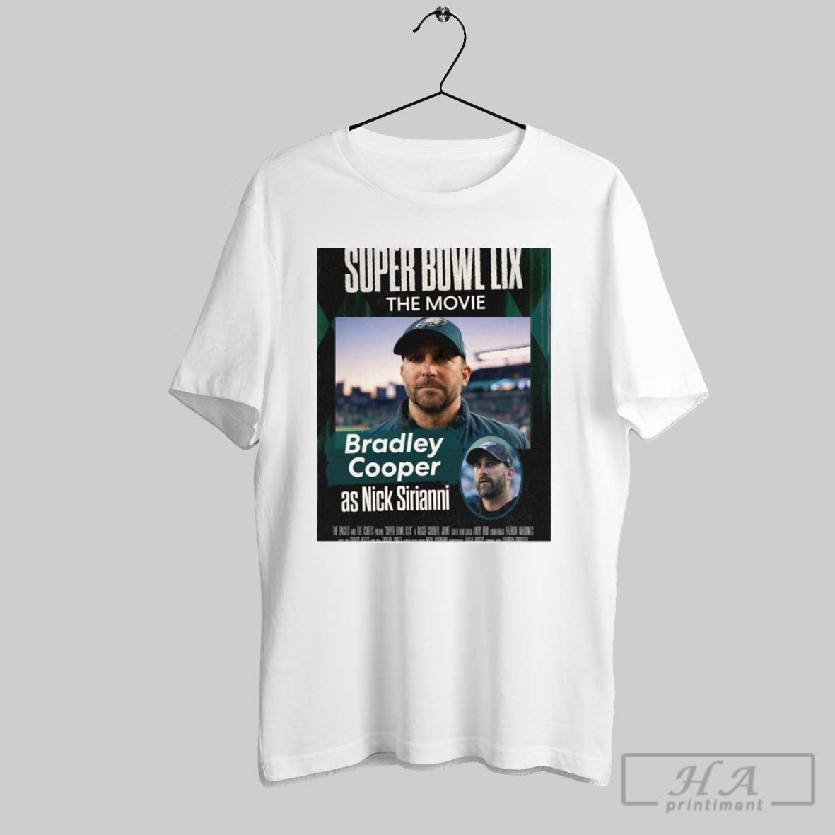 Super Bowl Lix The Movie Bradley Cooper As Nick Sirianni The Eagles And The Chiefs Poster T Shirt