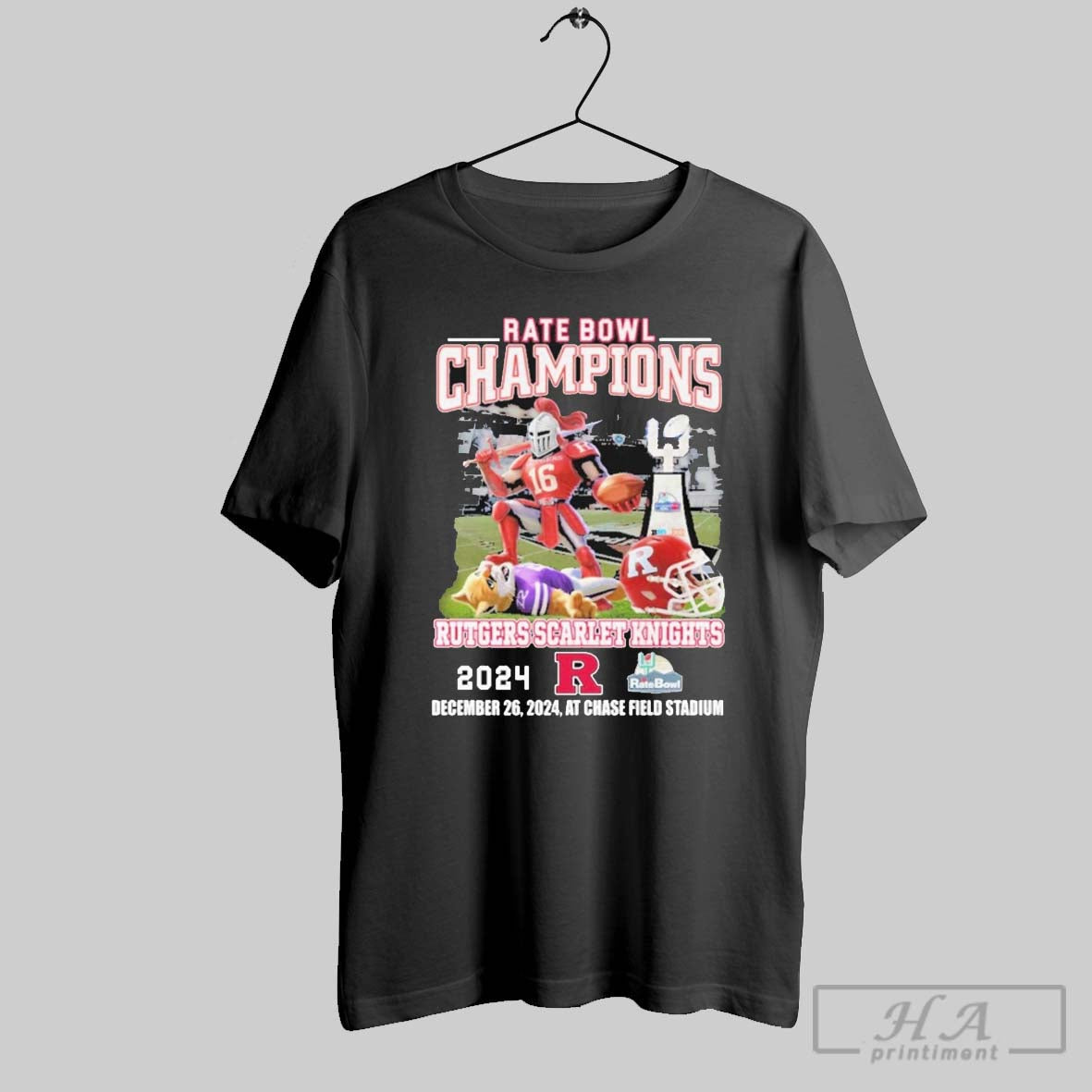 Rutgers Scarlet Knights Rate Bowl Champions 2024 Unisex T Shirts