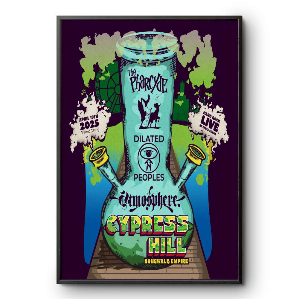 Cypress Hill Concert Hard Rock Live at Etess Arena Atlantic City 19 April 2025 Poster