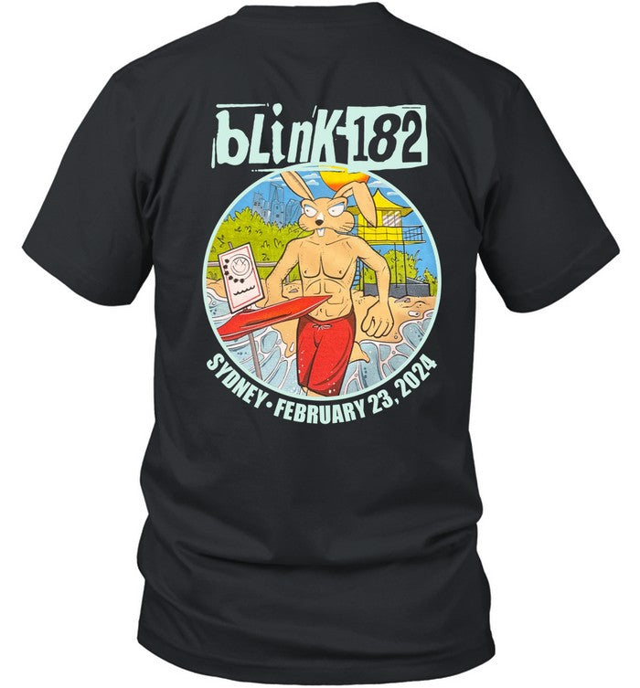 Limited Blink-182 2024 Australia Tour Qudos Bank Arena February 23 T-Shirt