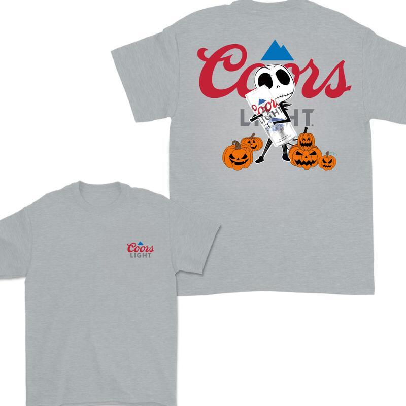 Jack Hug Coors Light Halloween 2 Sides T-shirt, Coors Light T-shirt , Coors Light Halloween T-shirt, Classic Cotton Unisex, High-Quality Printing, All