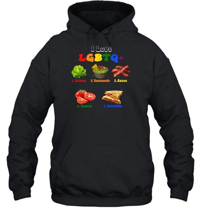 Funny Ahh Tees Store I Love Lgbtq+ Hoodie