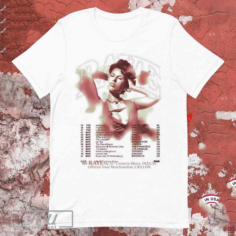 Raye My 21ST Century Blues M21CB Album Tour T-shirt