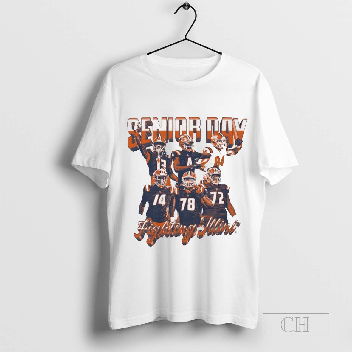 Senior Day Players Illinois Fighting Illini Vintage Graphic t-shirt