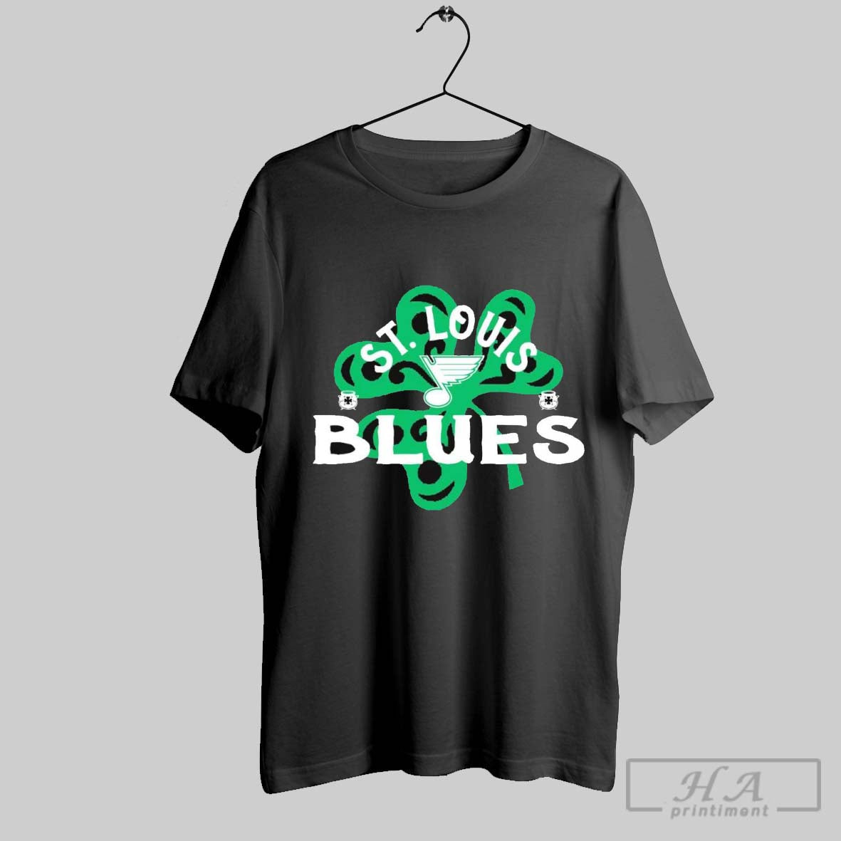 St Louis Blues 2025 St Patricks Day Richmond Shamrock T Shirt