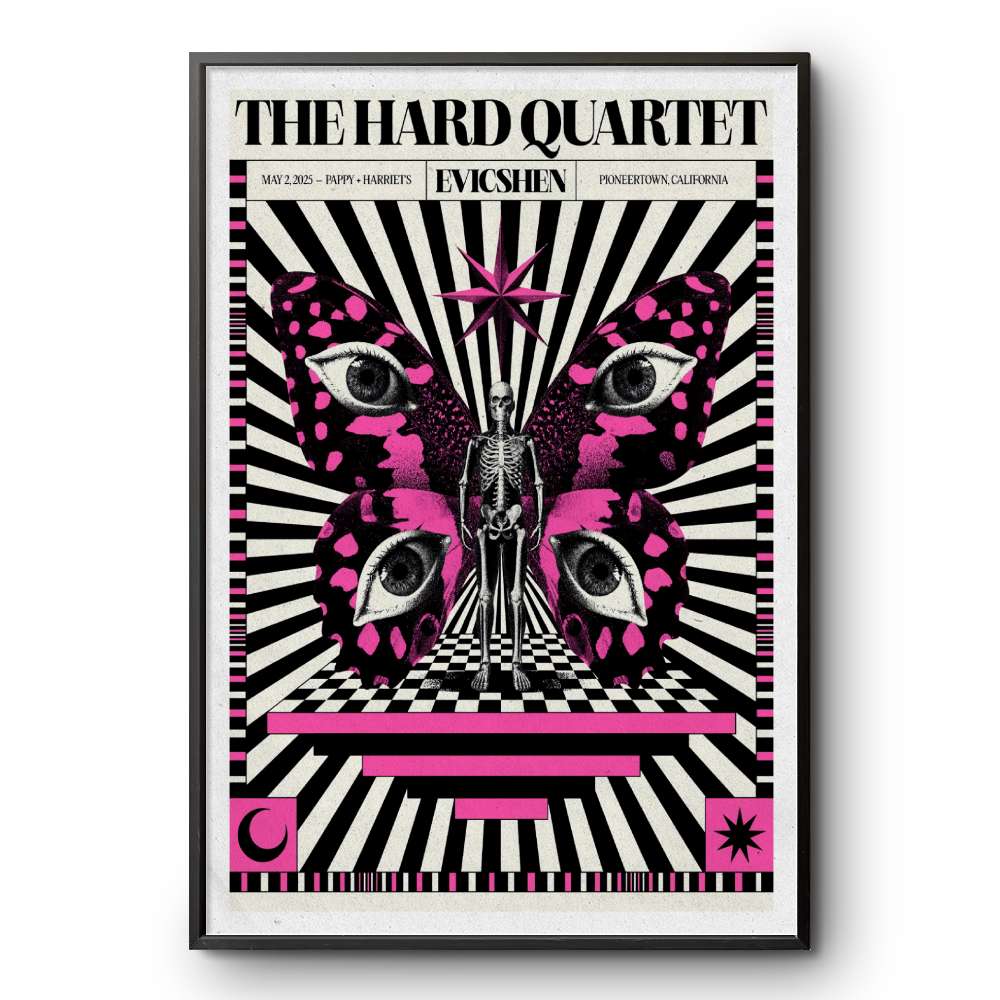 May 2 2025 The Hard Quartet Pappy + Harriet’s Pioneertown California Poster