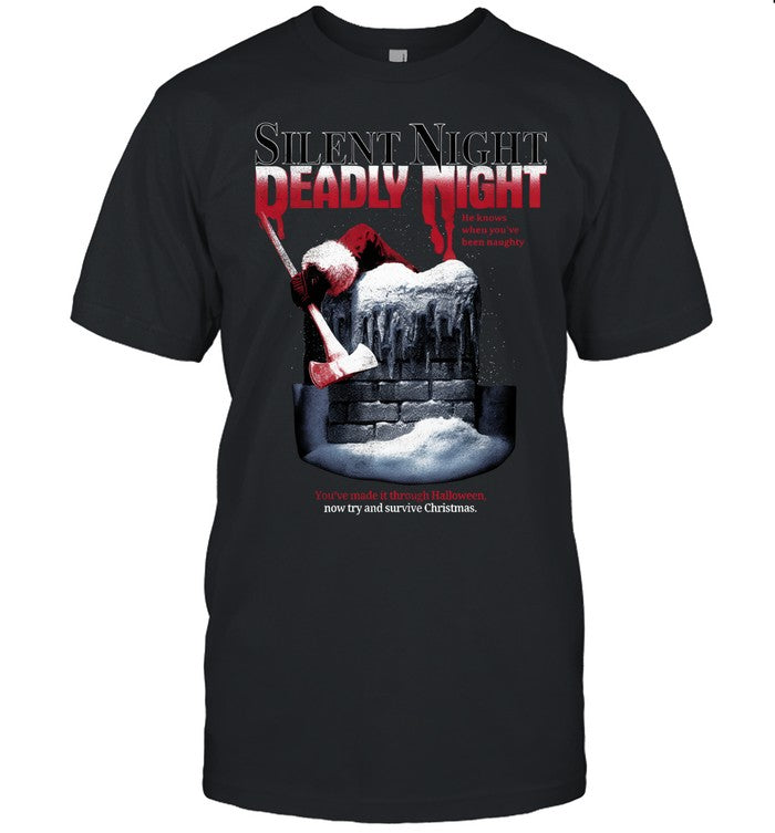 Gutter Garbs Silent Night Deadly Night Black Hot T Shirt