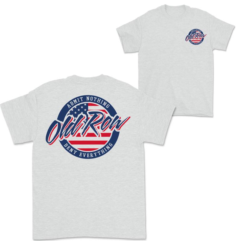 Graphic Old Row Retro Circle Double Sided T-Shirt, Summer Tee, For Men, For Women