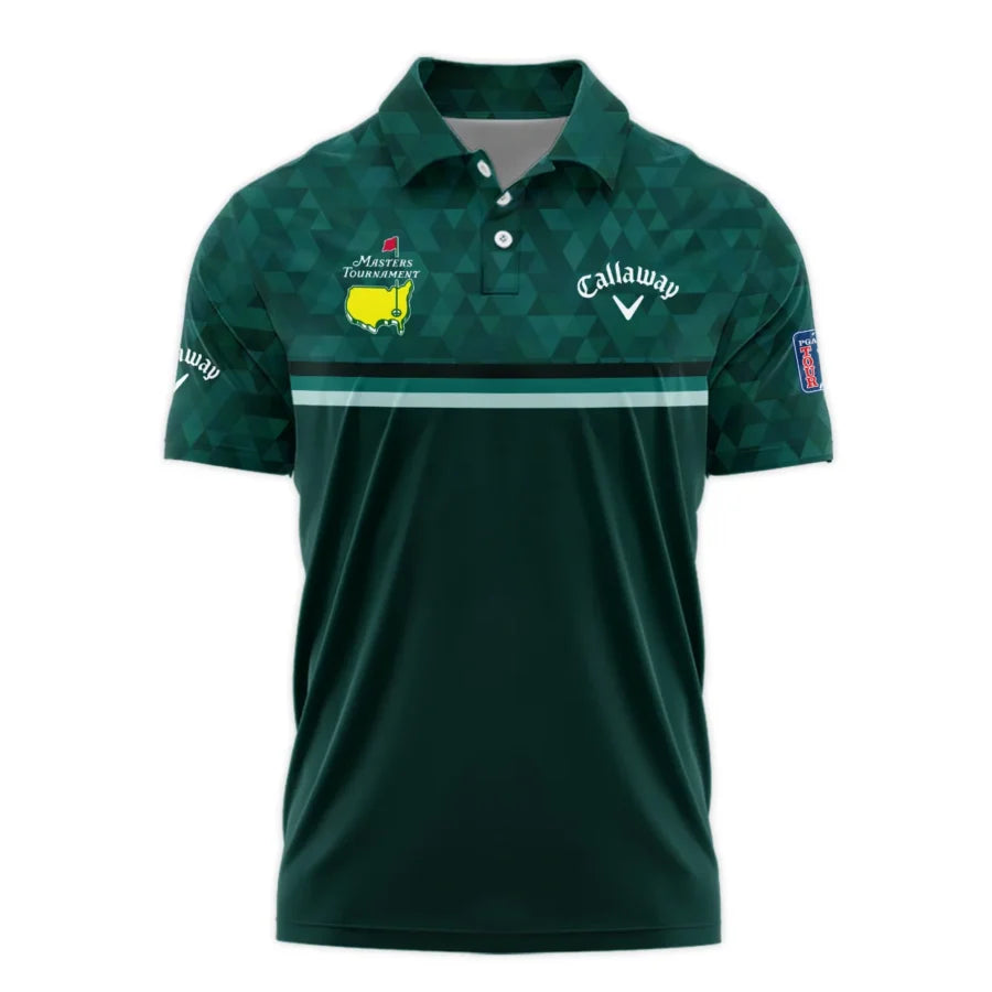 Dark Green Triangle Mosaic Pattern Masters Tournament Callaway Polo Shirt Style Classic Polo Shirt F