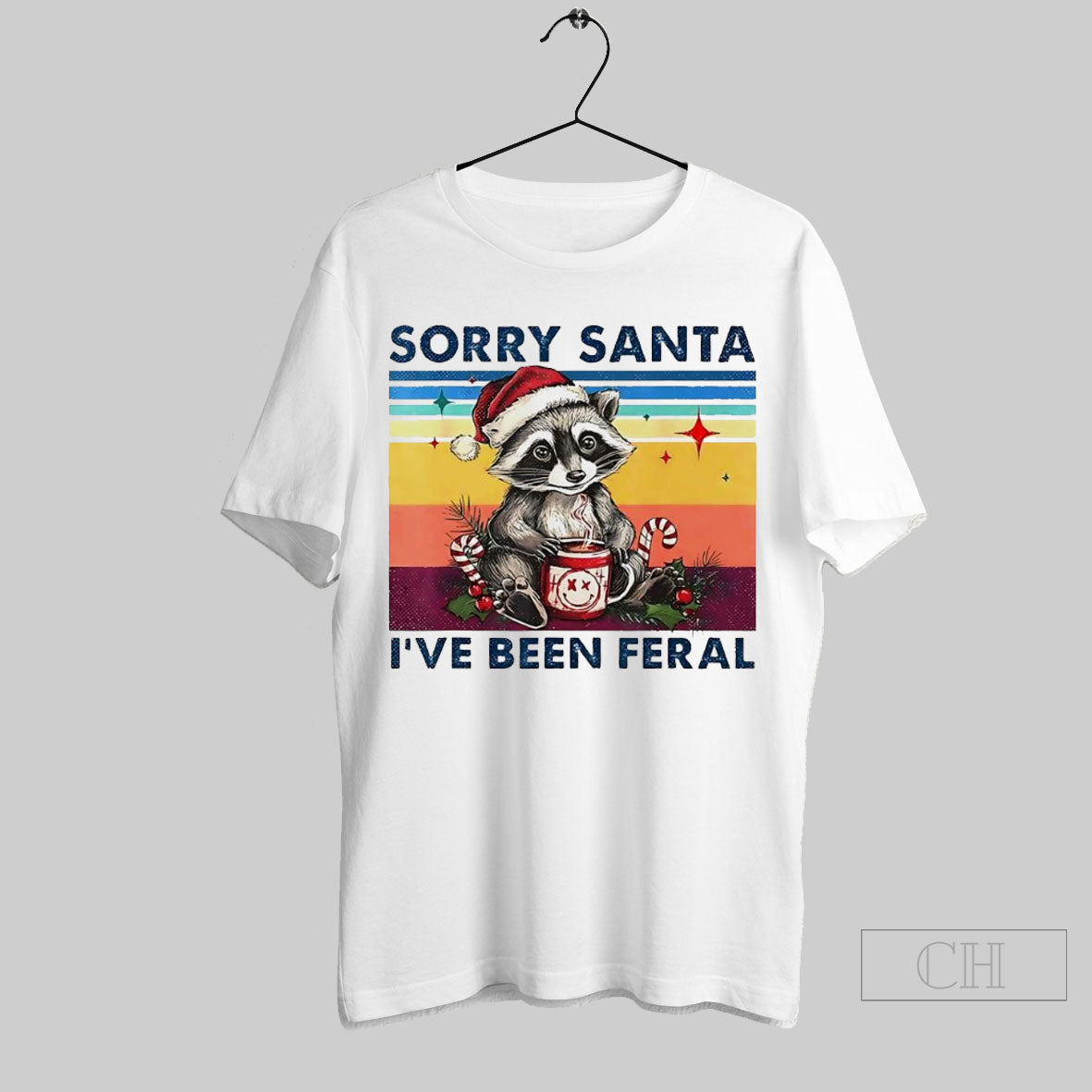 Raccoon Sorry Santa Ive Been Feral Vintage Shirt Sweater