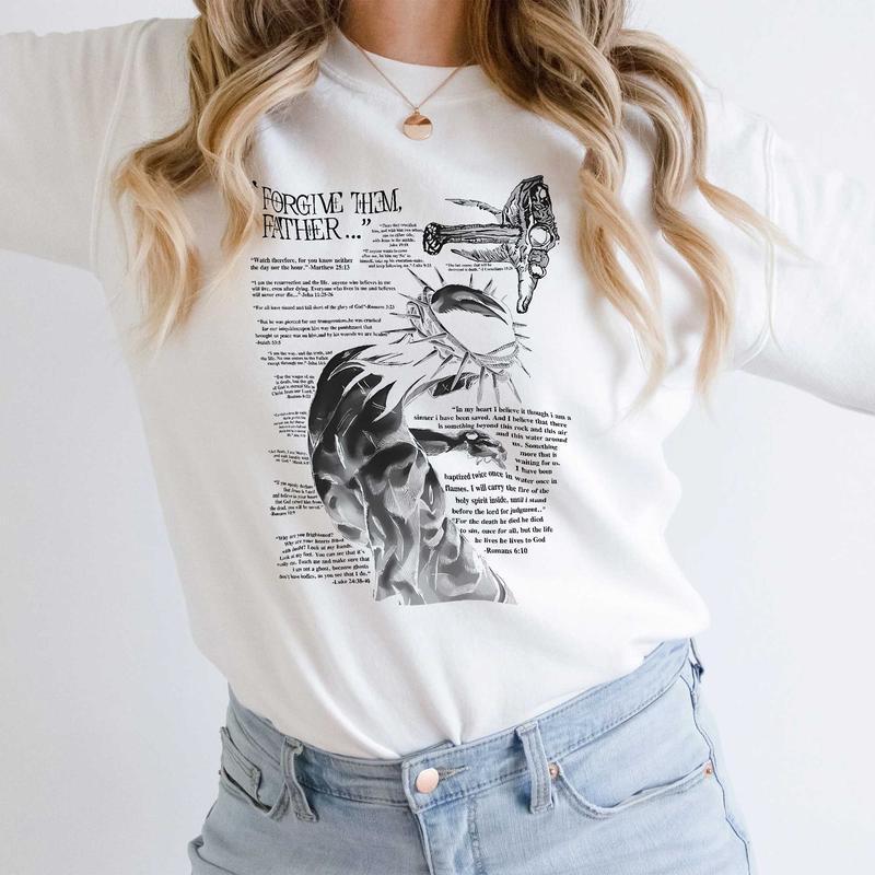 Forgive Them Father Bible Verses Print Sweatshirt Unisex