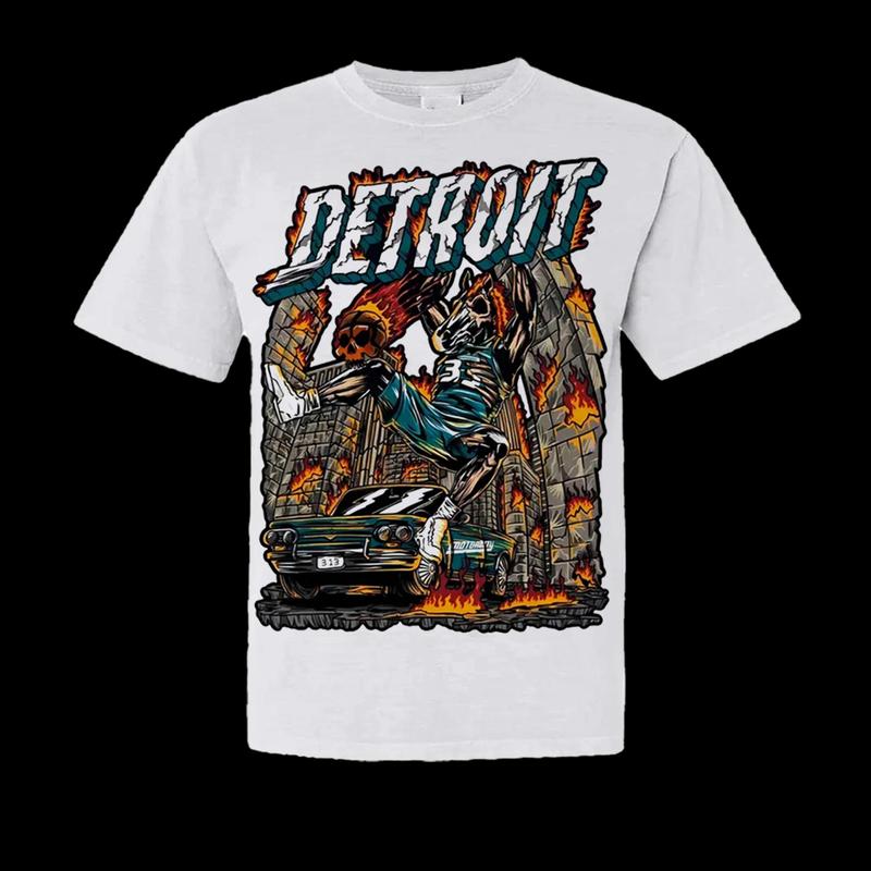 Detroit City Football Limited Edition Graphic T-Shirt, American Football Merch, Deadman's Football, Perfect for Fans of Detroit Menswear Top