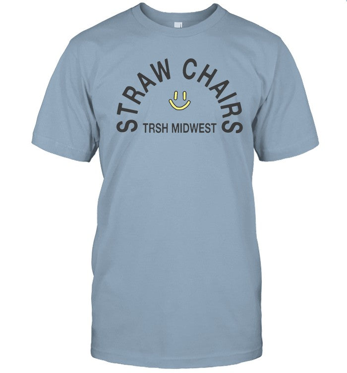 Straw Chairs Smiley Face Funny Shirt
