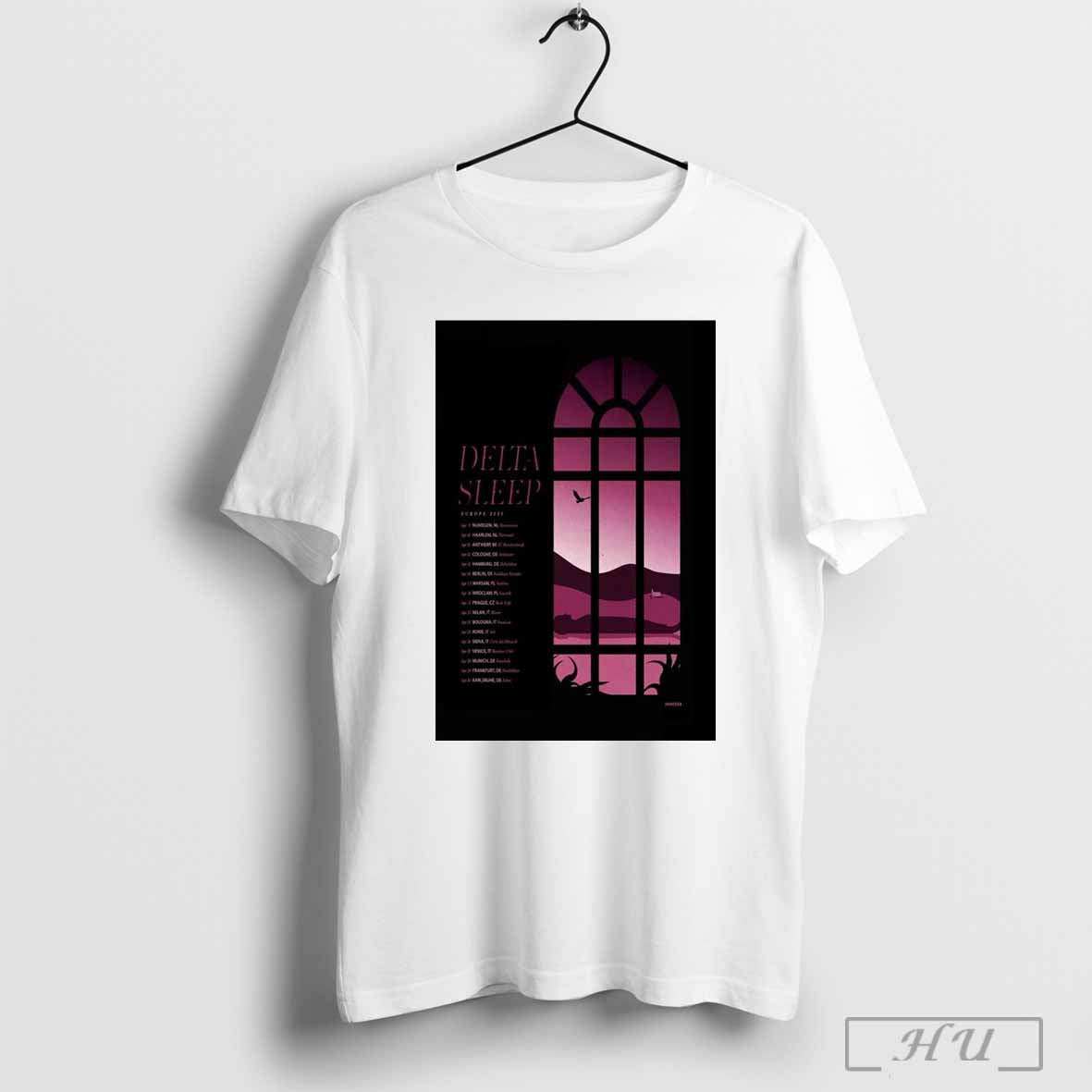 Poster Delta Sleep Europe 2025 Tour T Shirt