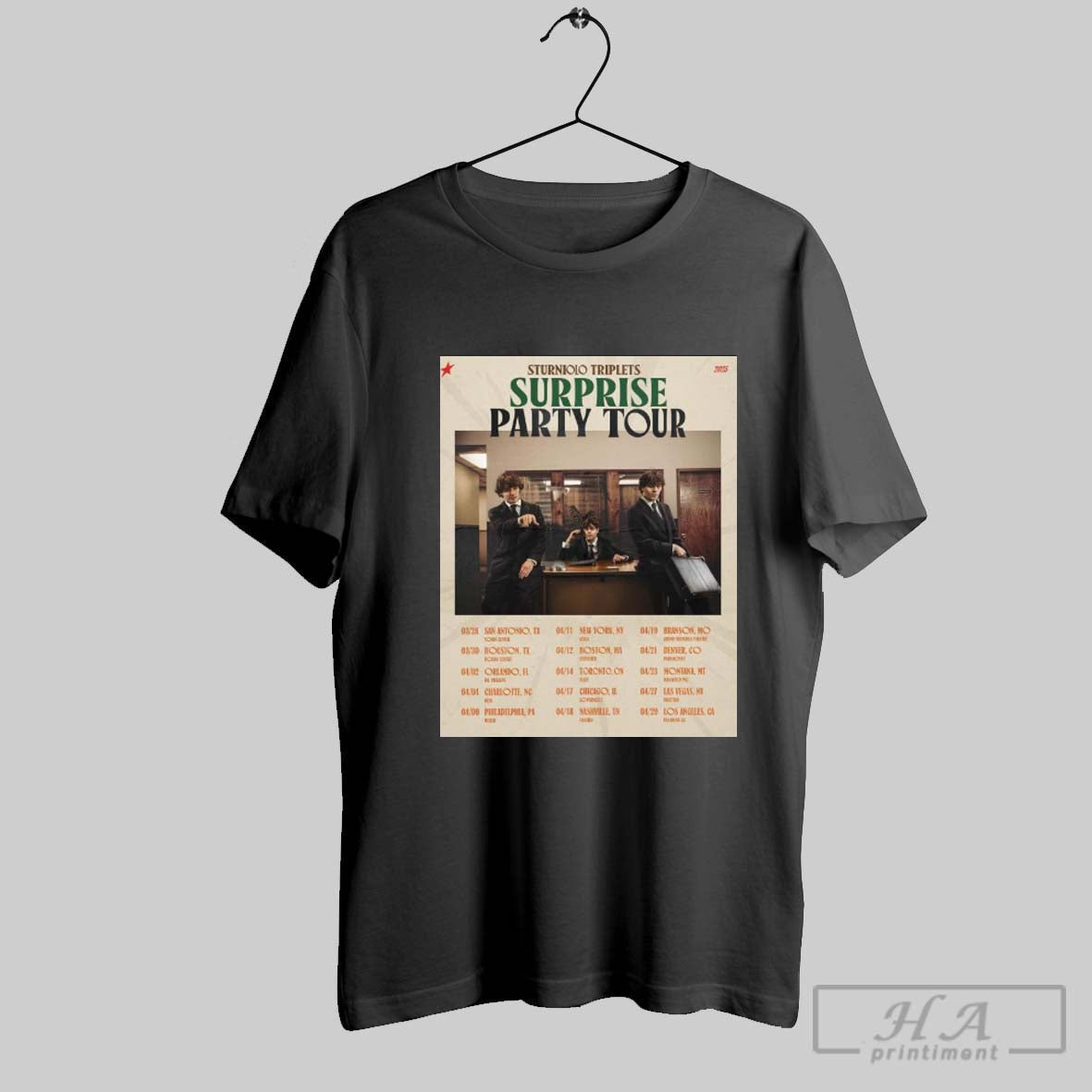 Sturniolo Triplets Surprise Party Tour March And April 2025 Poster T Shirt