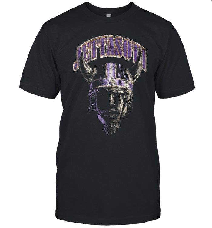 Justin Jefferson Vintage Viking Black T Shirt