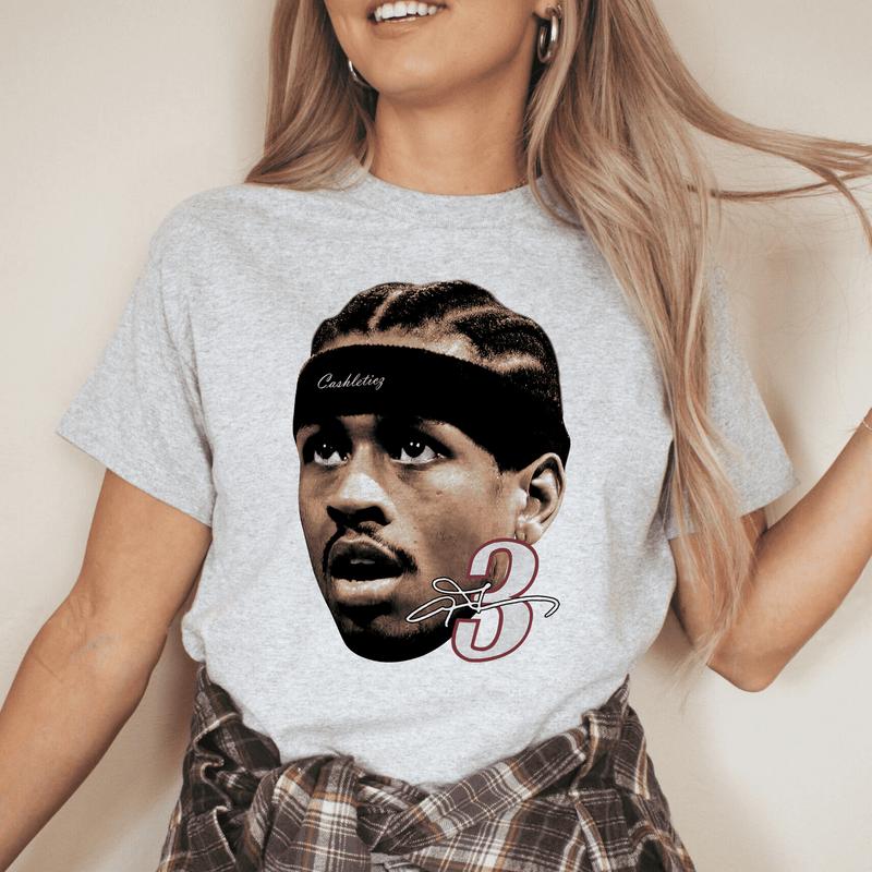 Allen Iverson Big Head T-Shirt, ALLEN IVERSON Face T-Shirt, Rare The Answer Rap Tee, Vintage Style Graphic Print, Allen Iverson Merch For Mens, Womens