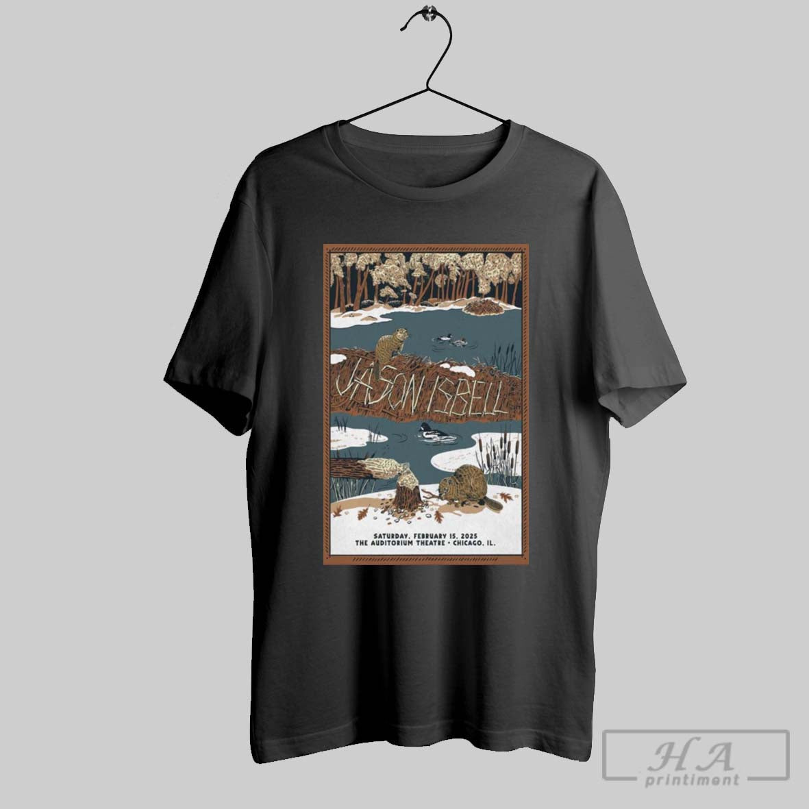 Poster Jason Isbell Saturday February 15 2025 The Auditorium Theatre Chicago Il T Shirt