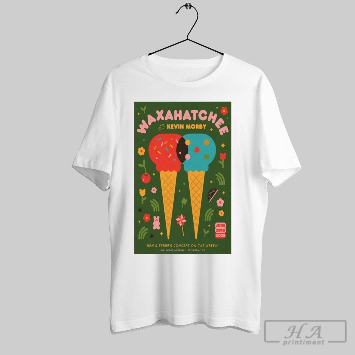 Poster Waxahatchee 6 23 2025 Shelburne Vt Ben And Jerrys Concert On The Green T Shirt