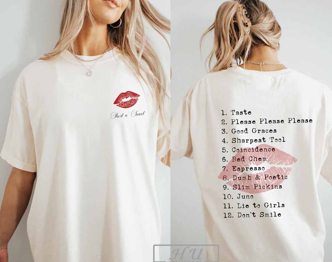 Short N' Sweet Tour Shirt, Sabrina Carpenter Shirt, Sabrina Carpenter Merch, Please Please Please,Espresso,Back Comfort Colors,Concert Shirt